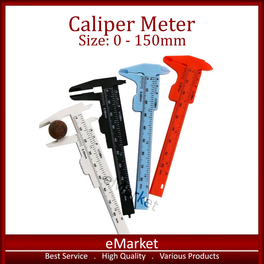 

Caliper Meter 0-150mm / Penggaris Vernier / Jangka Sorong / Plastik