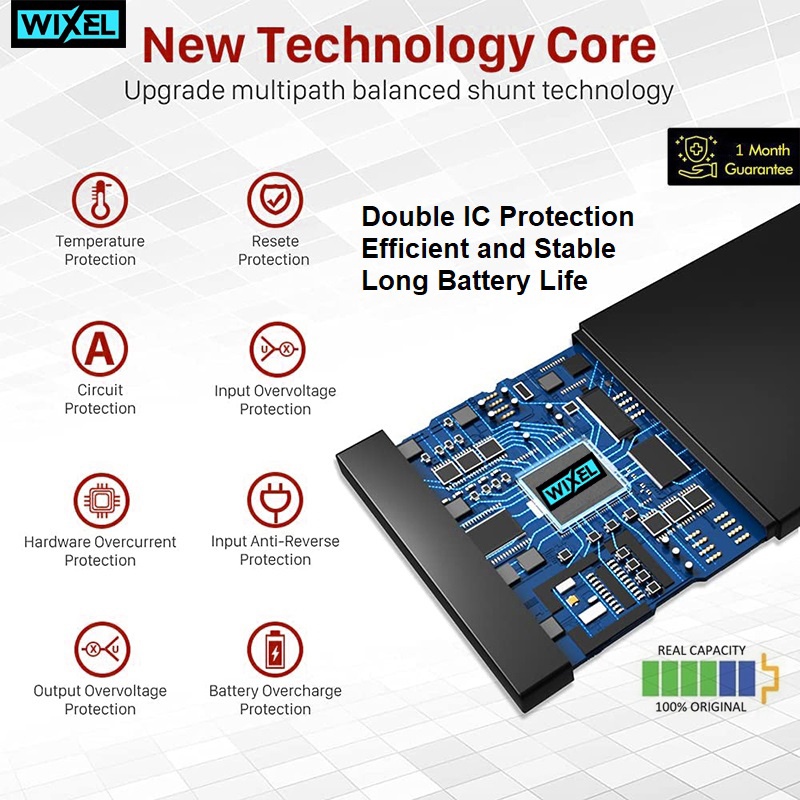 [ELECTROPICALLY] WIXEL ORIGINAL Baterai Iphone 5 SE 2016 Batre Batrai Battery Dual Double Power HP