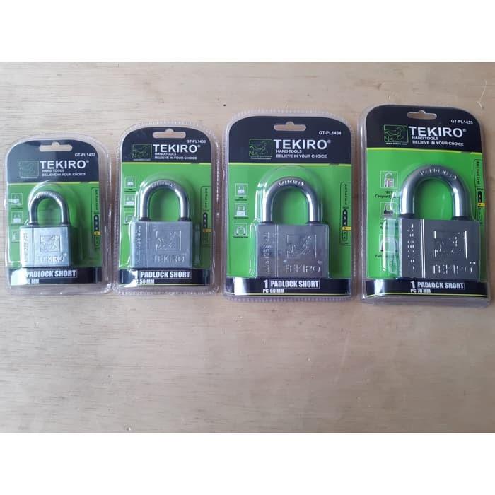 KUNCI GEMBOK TEKIRO 70 MM LEHER PENDEK ANTI HUJAN PAGAR RUMAH RUKO