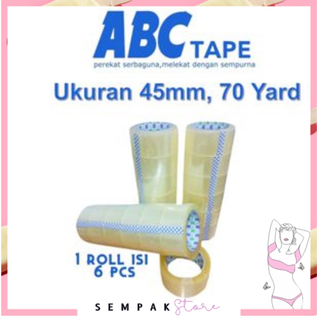 

SS Lakban Bening 45MM Merk ABC TAPE Lakban Coklat Murah