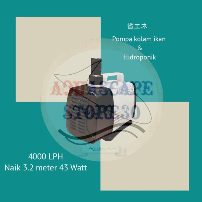 BEBAS ONGKIR - pompa kolam naik 3 meter 4000 L/H low watt pompa aquarium & kolam koi