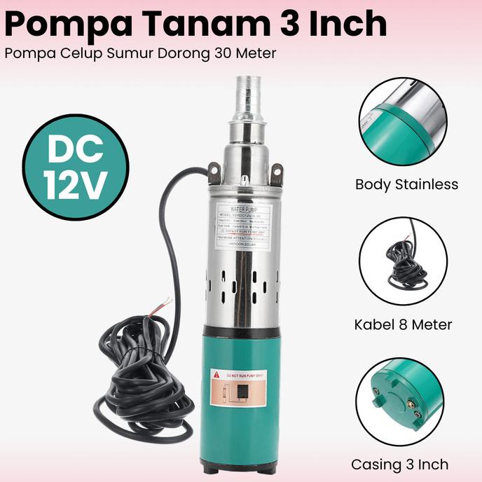 Pompa celup sumur submersible pump pompa submersible dc 12v sumur 30 m
