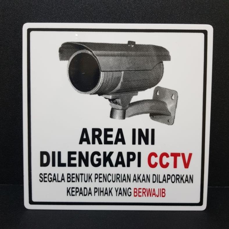 

Berkualitas! Akrilik plat AREA INI DILENGKAPI CCTV