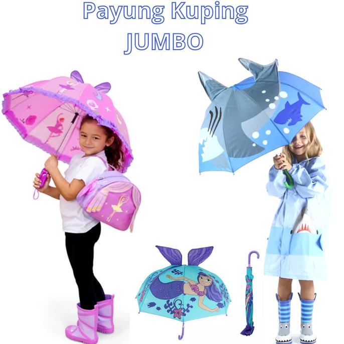 PAYUNG ANAK KUPING JUMBO BESAR KARAKTER ANIMAL ANAK TK SD LUCU