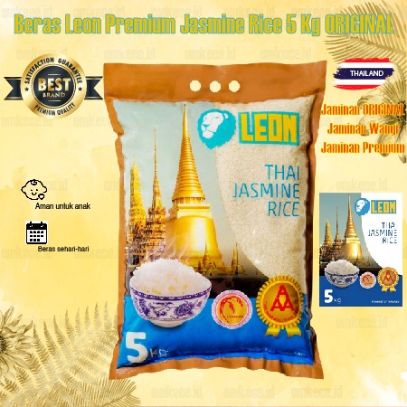 

Beras Jasmine Rice Premium Super Leon Pulen dan Wangi ORI Thailand
