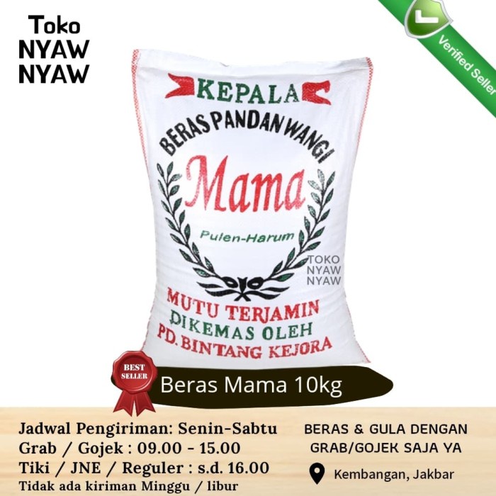 

Beras Pandan Wangi Super cap Mama 10kg best seller