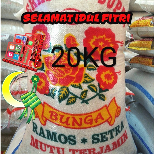 

BERAS SETRA RAMOS IR64 CAP BUNGA KEMBANG 20KG MURAH