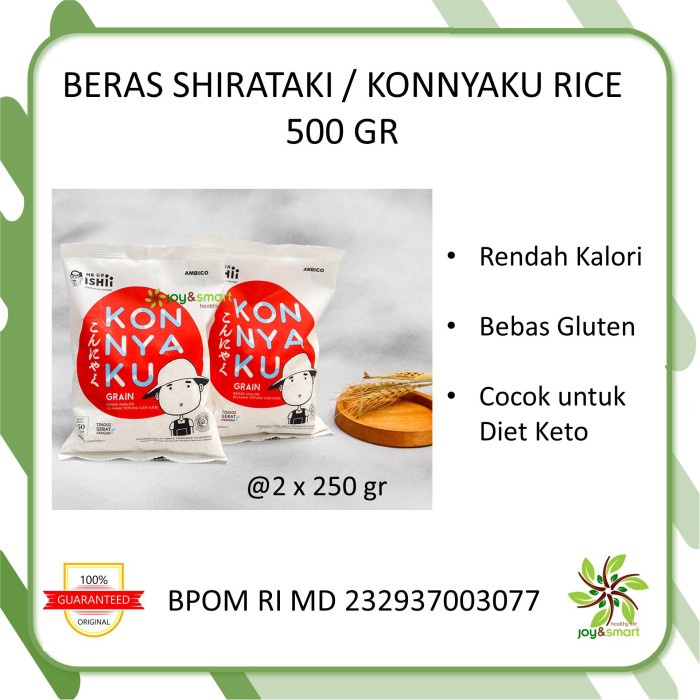 

Shirataki Konnyaku Dry Rice Beras Konyaku Shirataki Repack 500gr