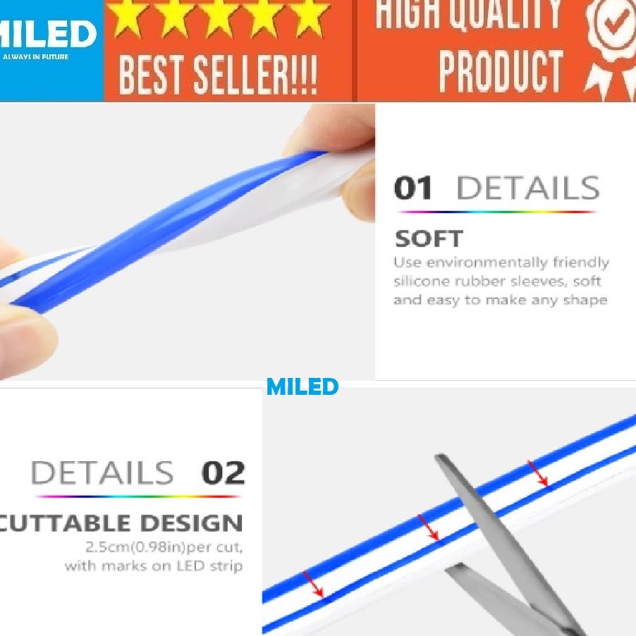 Lampu Neon Flex Flexsibel 12V 12 Volt / Lampu Selang Led Anti Air / Lampu Plafon - Lampu Dekorasi - 