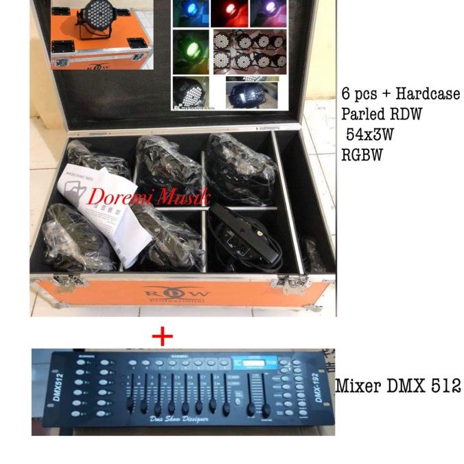 New Parled Rdw 54X3W Rgbw Original Hight Quality 6Pcs + Hardcase + Dmx512