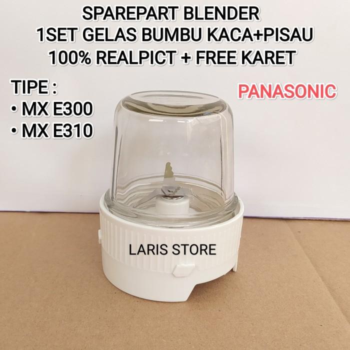 GELAS BUMBU KACA + PISAU 1SET BLENDER PANASONIC MX E300 MX E310 DLL