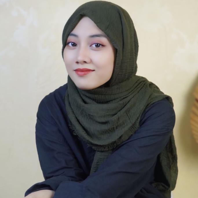 Meichen Pashmina Crinkle Shawl Jilbab Kusut Lavanya Full Limited Edition