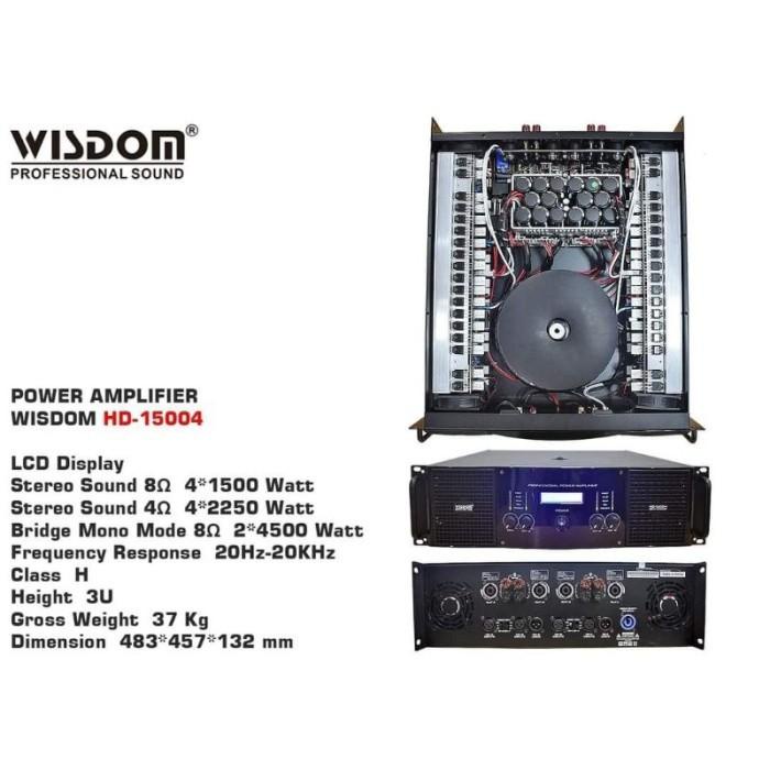 POWER WISDOM HD15004 4-CHANNEL POWER AMPLIFIER WISDOM HD-15004