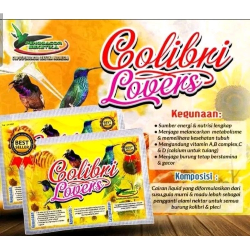 DUA SASET COLIBRI LOVERS MAKANAN COLIBRI