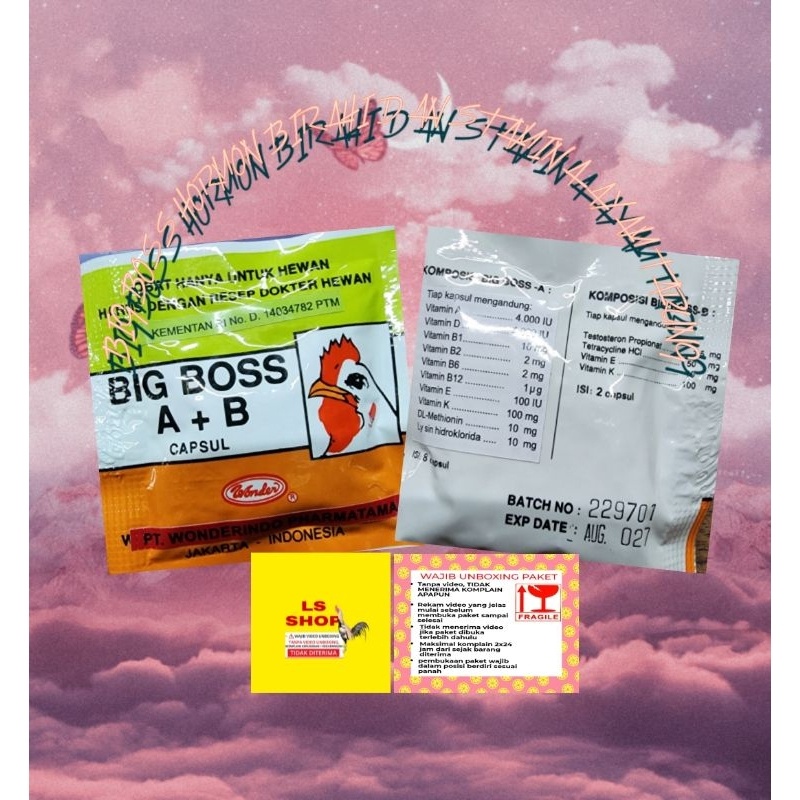 BIG BOSS A+B obat ayam tarung vitamin hormon breeding ayam dan burung merpati lebih bertenaga nafas 