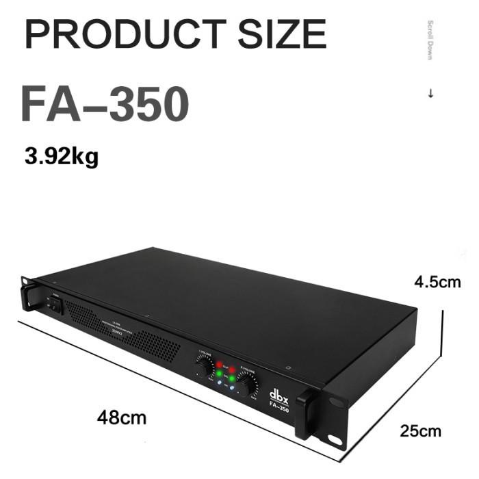 DBX FA-350 POWER AMPLIFIER 2 CHANNEL RMS 350W + 350W