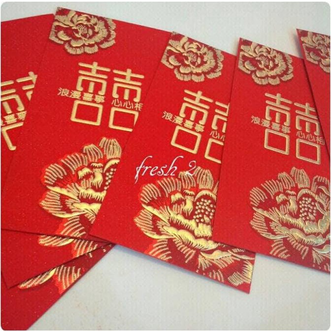 

[IMLEK] angpao shuang xi bahan tebal ada geliter.angpao sangjit.hongbao.amplop TERLARIS