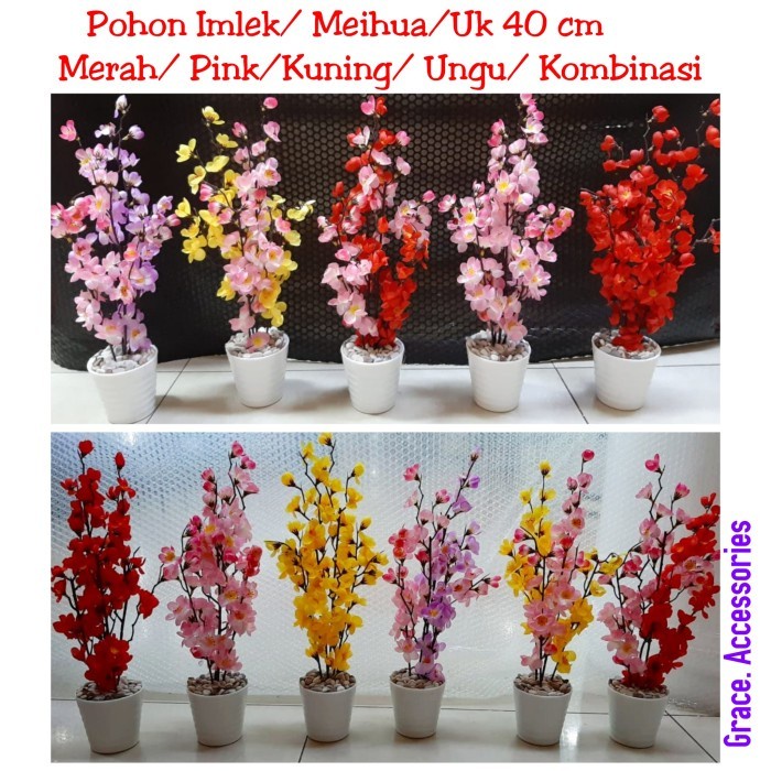 

New! Diskon Pohon Bunga Imlek Meihua Angpao 40 Cm Limited