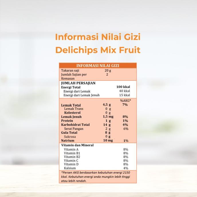 

READY STOCK WRP DELICHIPS MIX FRUIT 6 X 40G - KERIPIK BUAH !!!!!