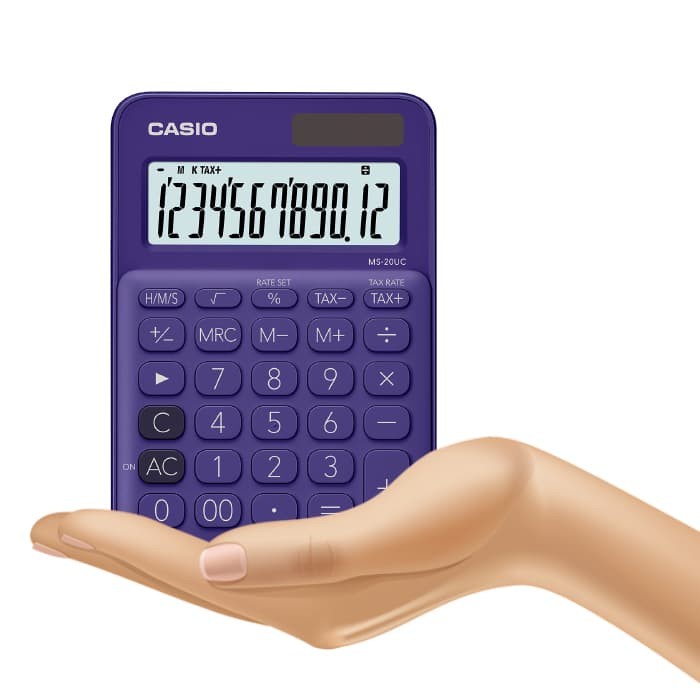 

CASIO COLORFUL CALCULATOR MS-20UC-PURPLE ORIGINAL TERBARU