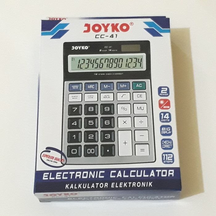 

CALCULATOR CC-41 JOYKO 14 DIGITS ORIGINAL TERBARU