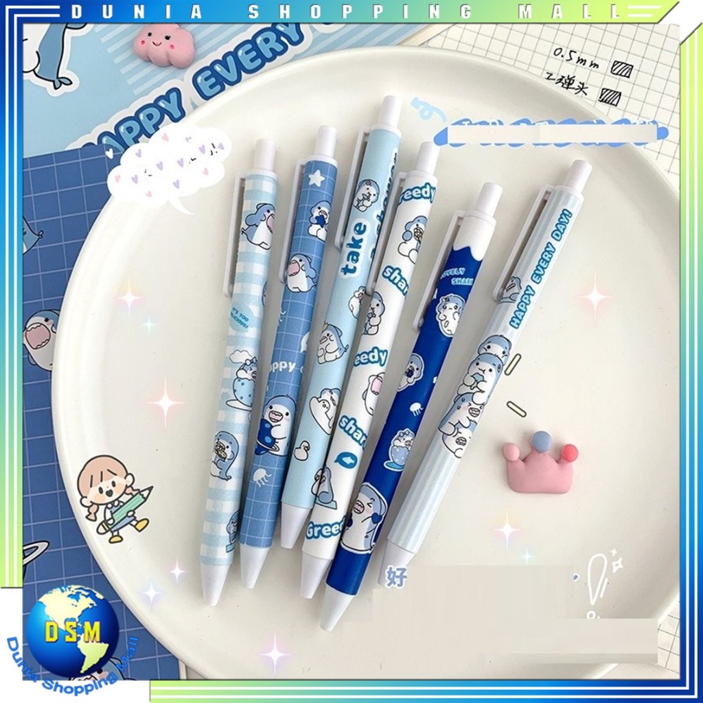 

DSM Pena Cetekan Karakter Motif Hiu Pulpen Warna Blue Shark Tinta Hitam Alat Tulis Sekolah Kantor Pen Bolpoint