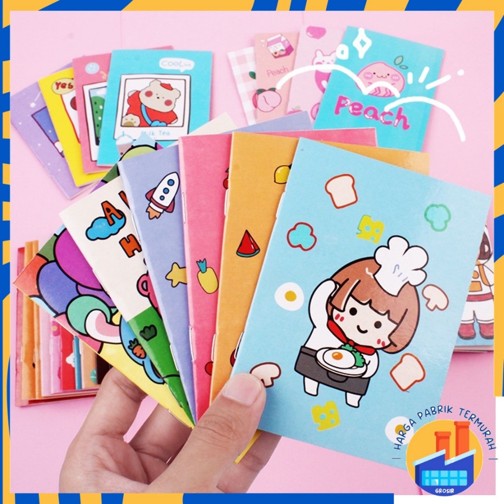 

HPT Buku Tulis Mini Motif Kartun Note Book Mini Cartoon Mini Book Notepad Karakter Buku Tulis Memo Kecil
