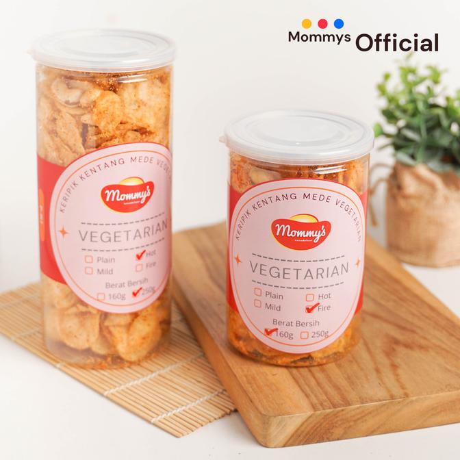 

BIG SALE KERIPIK KENTANG MEDE VEGETARIAN MOMMYS 220G 730ML NET 160G KEDAP UDARA !!!!!