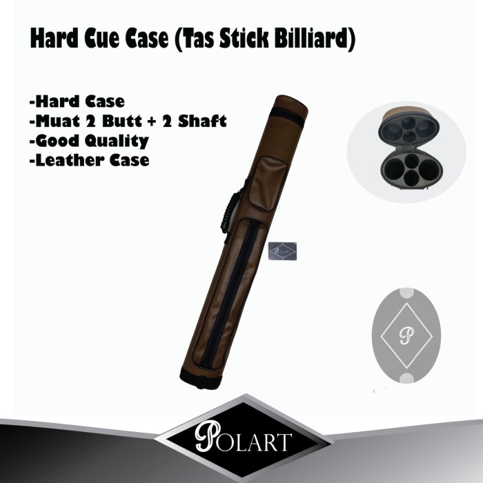 Tas Stick Billiard - Billiard Cue Case, Tas Stik Billiard Leather 2X2