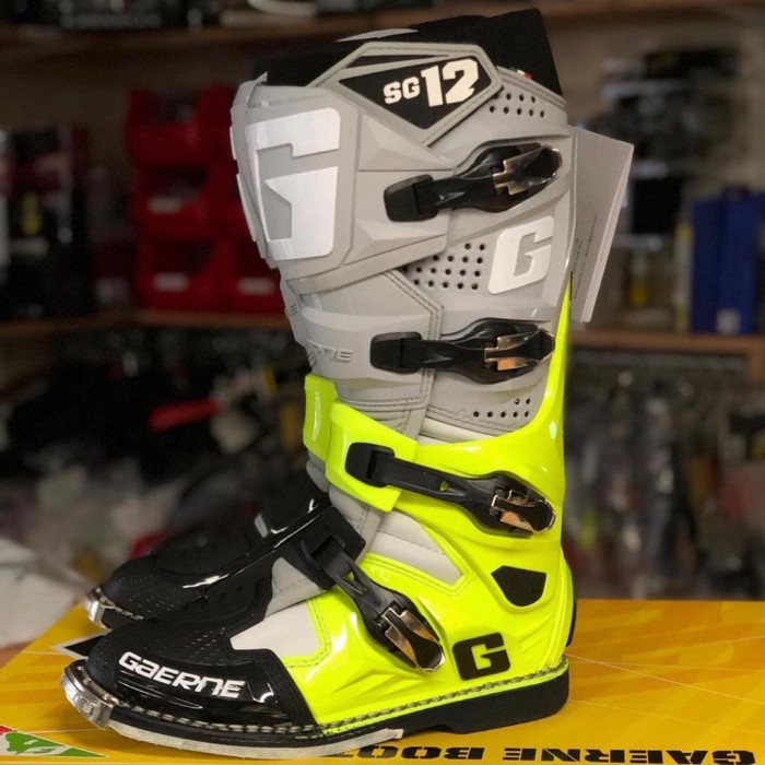 NEW GAERNE SG 12 2021 GREY YELLOW BOOTS GAERNE NOT FOX INSTINCT NOT SIDI ORIGINAL TERBARU