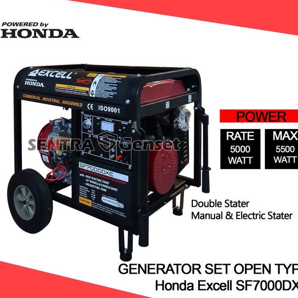 Ag | Genset Honda 5000 Watt. Honda Excell Sf7000Dxs