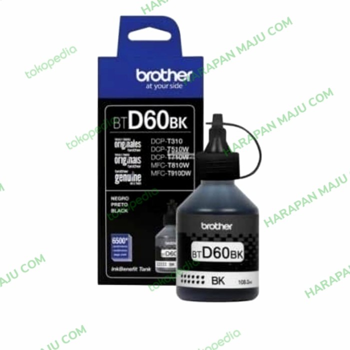 Brother Tinta Bt-D60Bk Btd60Bk Btd60 Bk Original Black Ready