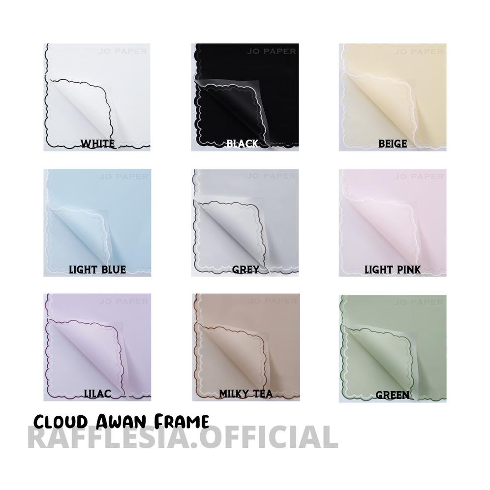 

Ready!!!(COD) [5 LEMBAR] Flower Wrapping Paper Varian List Cloud Awan Frame Transparan Kertas Buket Bunga Cellophane Florist Kertas Kado