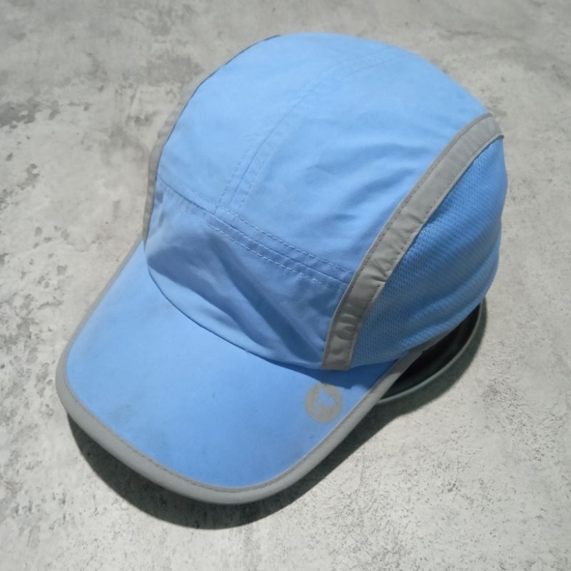 topi outdoor hiking gunung marmot biru