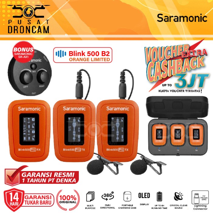 Saramonic 500 Pro B2 TX TX RX Wireless Lavalier Mic Original