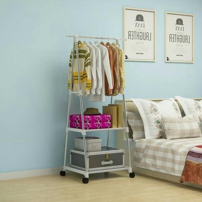 Rak gantung tas Triangle Hanger lemari pakaian Rak besi rak tas