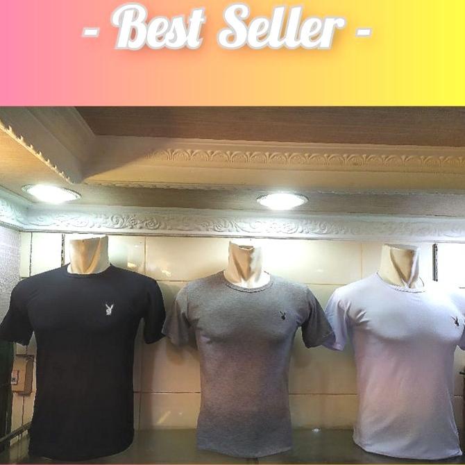 Kaos Oblong Playboy Kaos Dalam Pria Jumbo Bigsize XXL XXXL Crew Neck