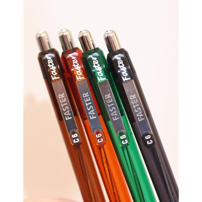 

Ballpoint /Pulpen Faster C6 ,0.7 mm isi 12 pcs - black & blue