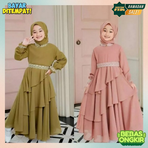 Dress Maxy Tanggung Muslimah Busana Santai Sehari Hari Gamia Ansk Modis Simple Nyaman Digunakan Pake
