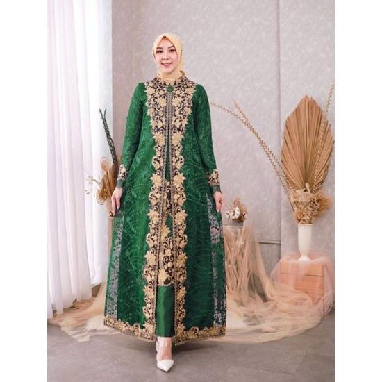 Baju Dress Muslim Wanita Gamis Makkaram Pesta MOdern Jumbo Oversize