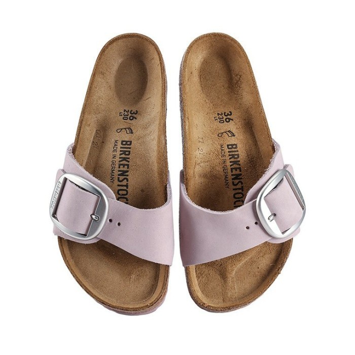 Birkenstock Sandal Wanita Madrid Big Buckle Nubuck Leather Sandals