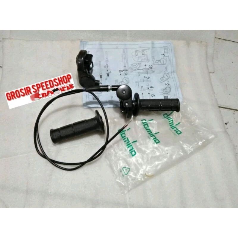 Tali gas Racing spontan kontan Domino italia set handgrip Universal Ninja Satria FU cbr Jupiter CB