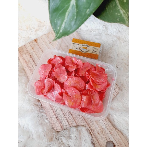 

PENGEN NYEMIL" Keripik Pisang Lumer (Banana Chips Lumer) Varian Strawberry