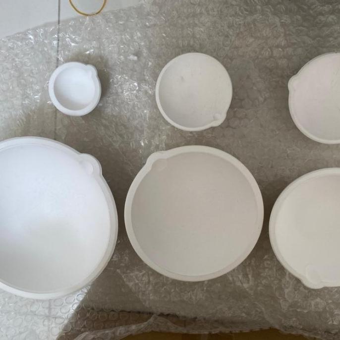 ] kowi mangkok putih kowi lebur emas diameter 8cm