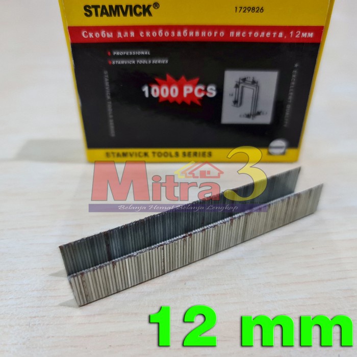 +++++] Isi Staples Hekter Tembak STAMVICK 12 mm Mata Stapler Gun Tacker 12mm