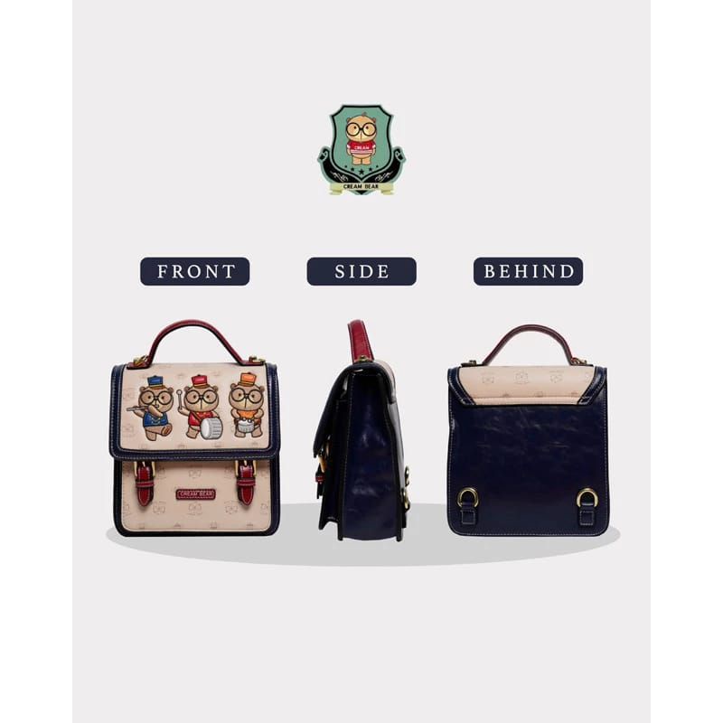 Creambear Original Tas kulit Selempang Bagpack Multifungsi Wanita C11765 Original
