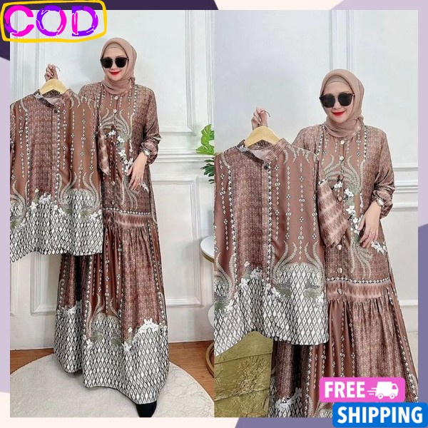 Gmis Suami Voupld Gamis Polos Coyple Istri Baju Sarimbit Famis Pasangan Lebaran Terbaru 2024 Satu Pa