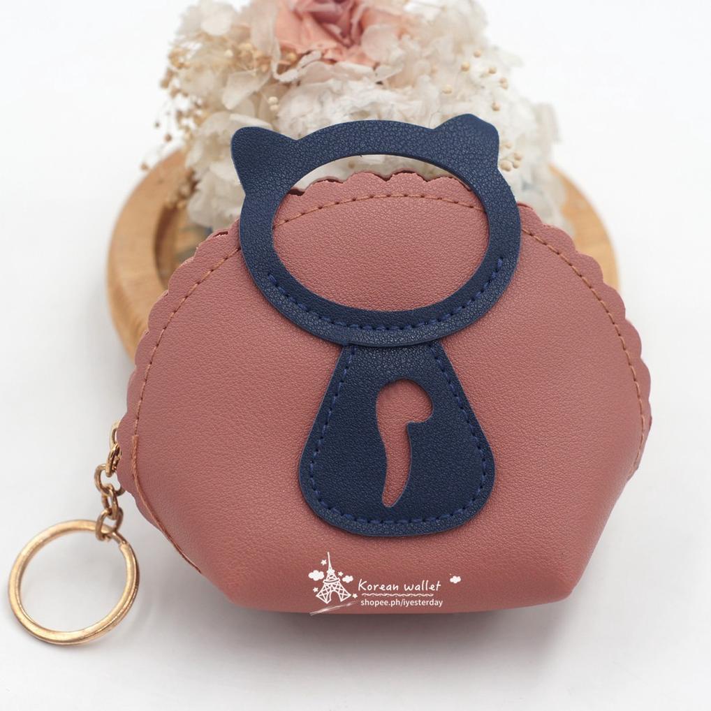 Efisien *Alibaba1688* Dompet Koin Kecil D80 Bahan Kulit Pu Dengan Resleting Simpel