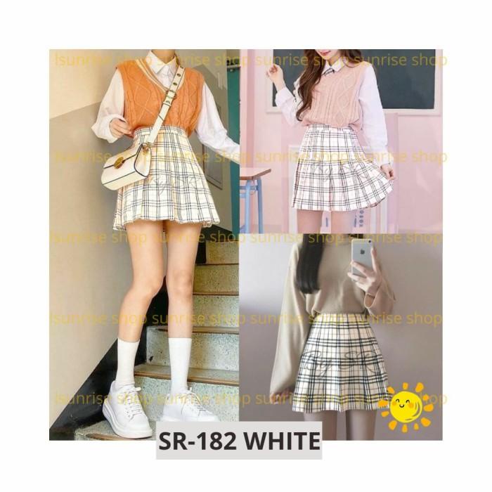 BISA COD - ROK MINI TARTAN ROK PENDEK KOTAK KOREA