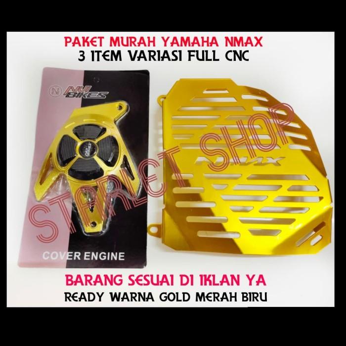 PAKET HEMAT YAMAHA NMAX 2 ITEM COVER ENGINE NMAX,TUTUP RADIATOR NMAX